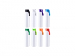 Sublimation Blanks 22oz/650ml Portable Sports Slim Aluminum bottle With Black Cap(White)