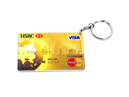 Sublimation Credit Card Plastic Keychain 53*85mm