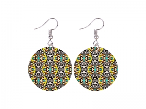 Sublimation Round Shell Earring (φ30mm)
