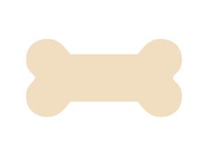 Sublimation Blanks Bone Shaped Plywood Sign w/ Stripes (25.4*12.7*1.5cm)