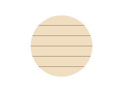 Sublimation Blanks Round Plywood Sign w/ Stripes (φ25.4*1.5cm)