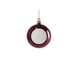 Adorno de bola de Navidad brillante de plástico de 8 cm sin insert (rojo)Cantidad mínima: 2000uds