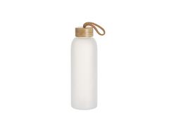 Garrafa de Vidro fosco 25oz/750ml com Tampa de bambu